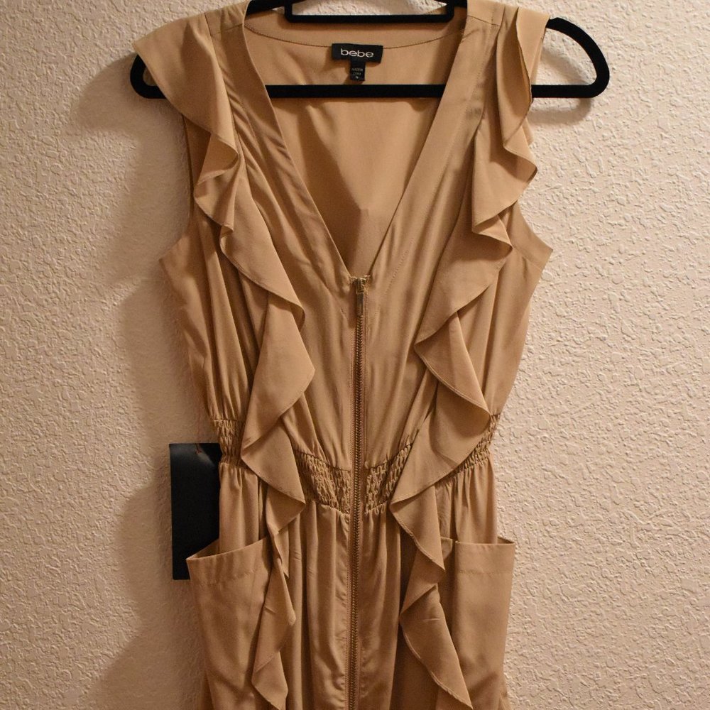 Bebe Nude Silk Dress - With POCKETS!!!!